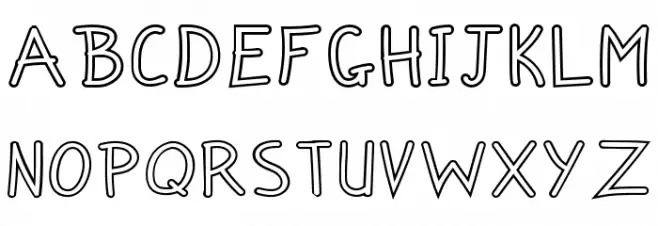 Zuey Handwriting Outlines Schriftart Groß