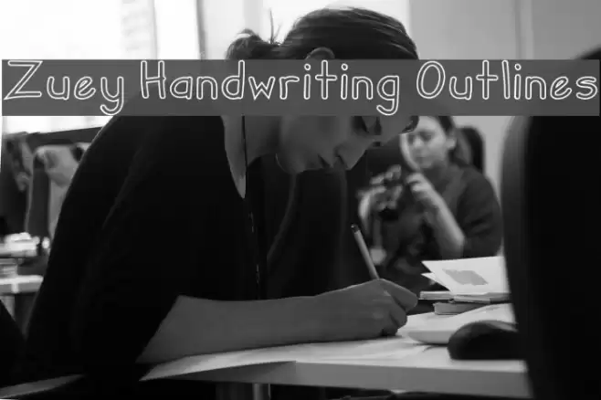 Zuey Handwriting Outlines Font examples
