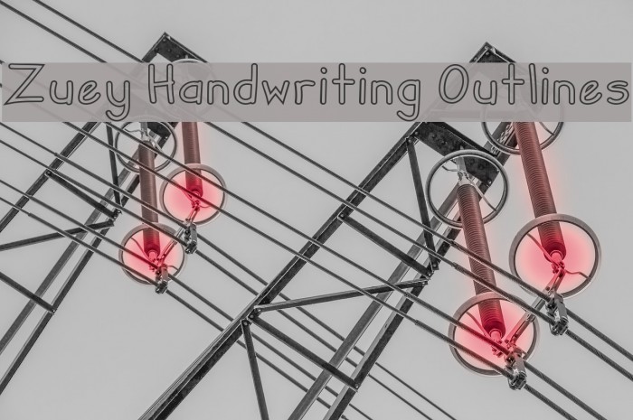 Zuey Handwriting Outlines Fonte examples