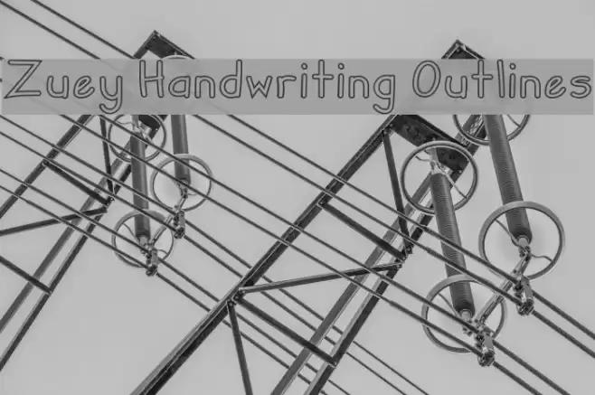 Zuey Handwriting Outlines Font examples