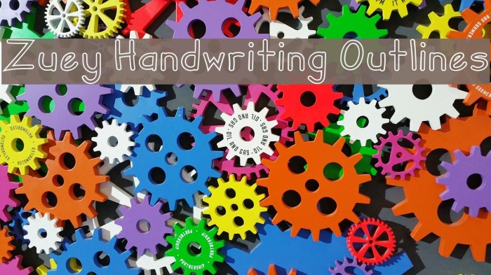 Zuey Handwriting Outlines Fonte examples