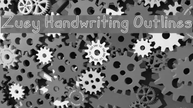 Zuey Handwriting Outlines Font examples