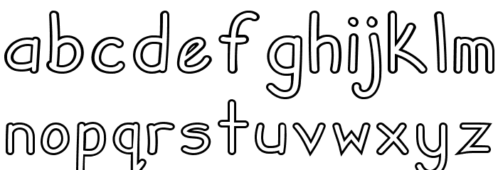 Zuey Handwriting Outlines Fonte MINÚSCULAS