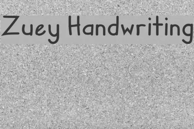 Zuey Handwriting Font examples