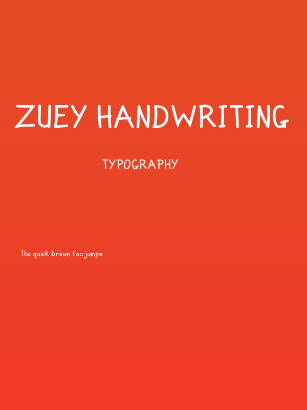 Zuey Handwriting Poster