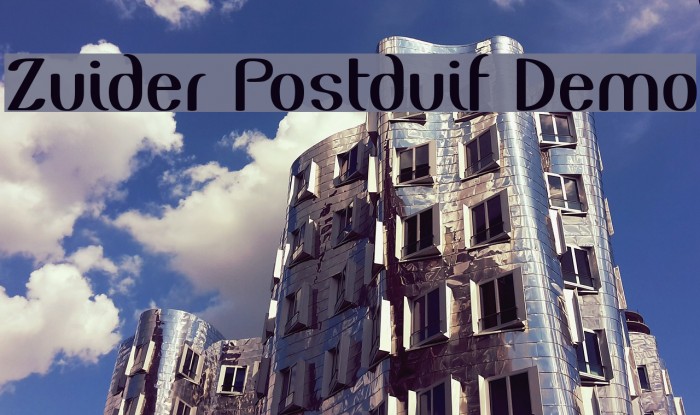 Zuider Postduif Demo Font examples