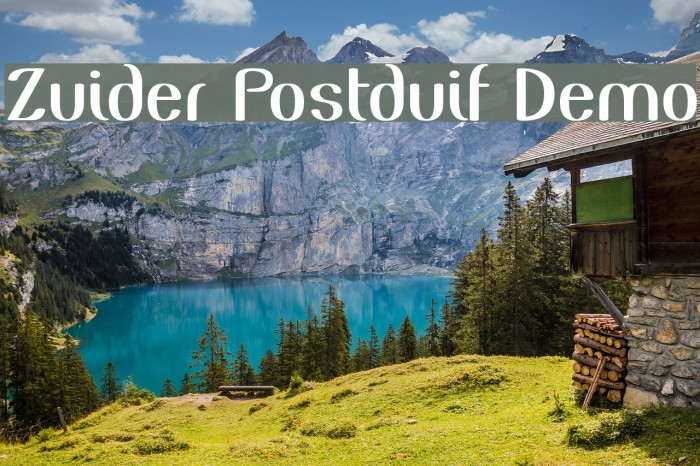Zuider Postduif Demo Font examples