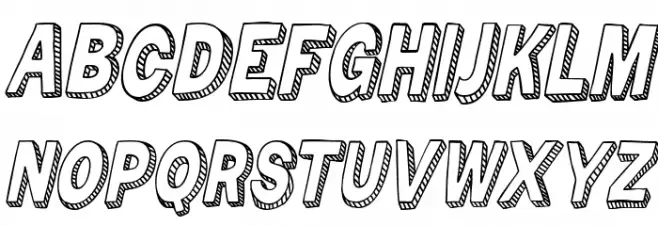 Zuka Doodle Шрифта ВЕРХНИЙ