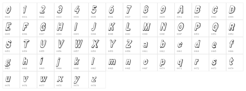 Zuka Doodle Character Map