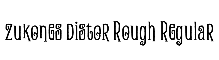 Zukones Distor Rough Regular  font caratteri gratis