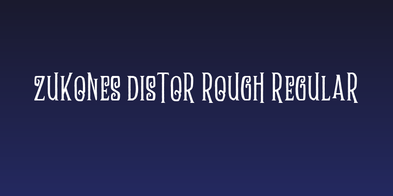 Zukones Distor Rough Regular Social Header