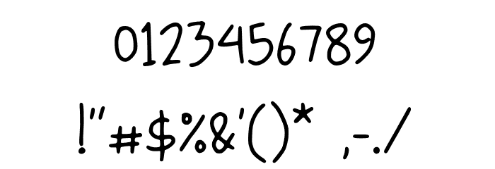 Zulfa Notes Font OTHER CHARS