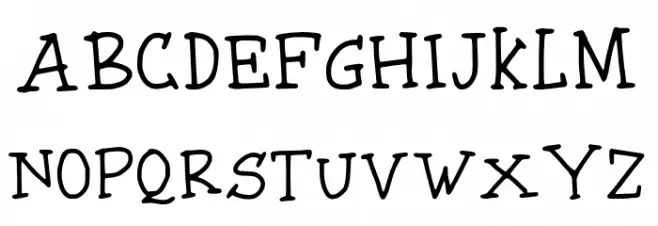 Zulfa Notes Schriftart Groß