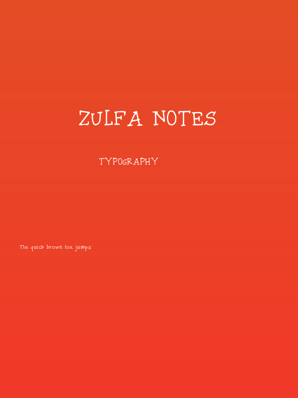 Zulfa Notes Poster