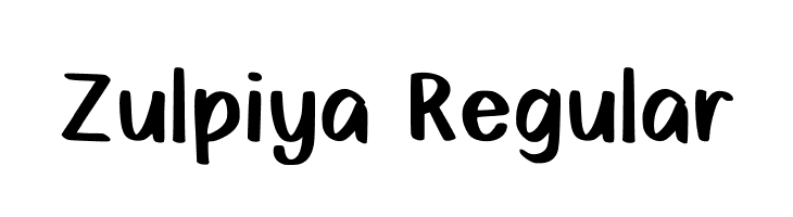 Zulpiya Regular  नि: शुल्क फ़ॉन्ट्स डाउनलोड