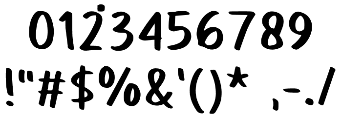 Zulpiya Regular Font OTHER CHARS