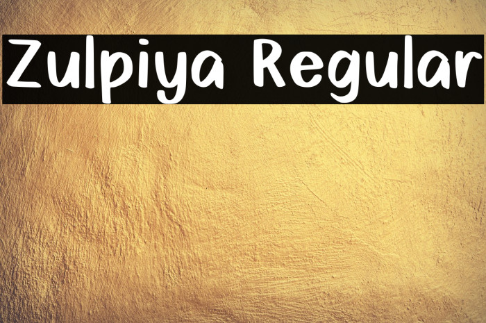Zulpiya Regular Example 1