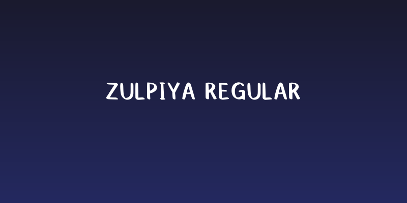 Zulpiya Regular Social Header