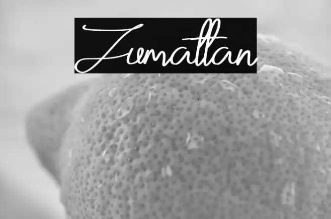 Zumattan Font examples