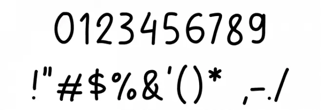 Zumbo City フォント その他の文字