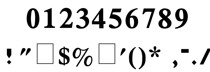 ZurikaB Bold Font OTHER CHARS