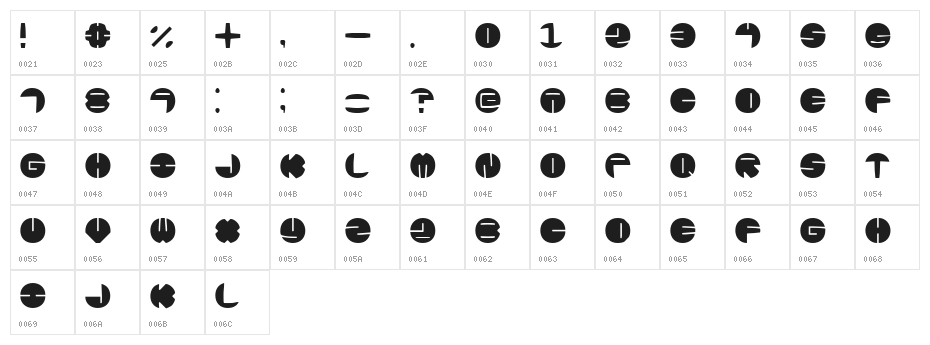 Zurklez Solid BRK Character Map