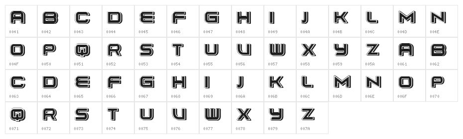 Zusatzstoffe Regular Character Map