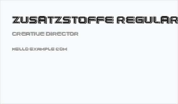 Zusatzstoffe Regular Business Card