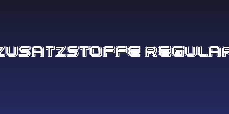 Zusatzstoffe Regular Social Header