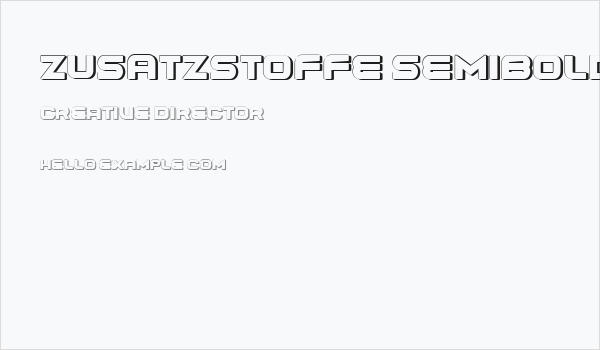 Zusatzstoffe SemiBold Business Card