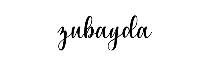 zubayda  Frei Schriftart Herunterladen