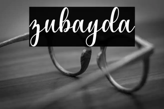 zubayda Font examples