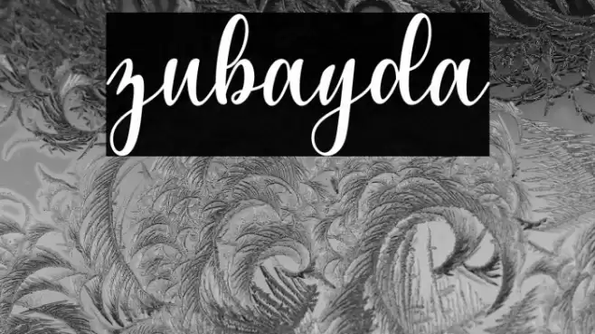 zubayda Font examples