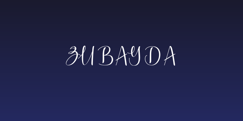 zubayda Social Header