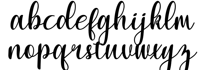 zubayda Font LOWERCASE