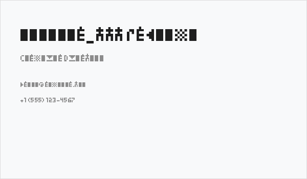 zuptype_ccc Regular Business Card