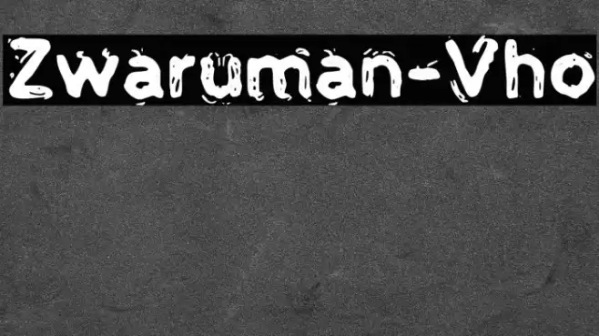 Zwaruman-Vho Font examples