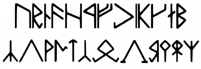Zwerge Schriftart Groß