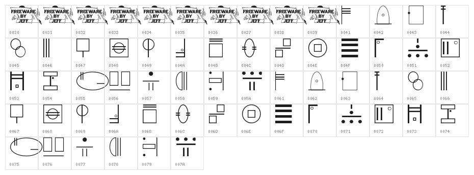 ZX-7 Secret Space Code JL Character Map