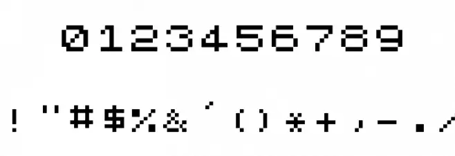 ZX Spectrum-7 Font OTHER CHARS