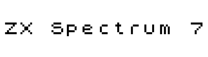 ZX Spectrum 7  Fuentes Gratis Descargar