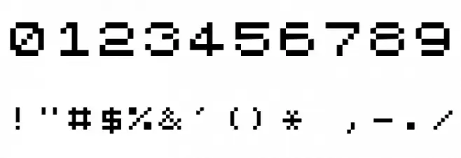 ZX Spectrum 7 Font OTHER CHARS