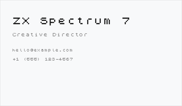 ZX Spectrum 7 Business Card