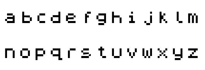 ZX Spectrum 7 Font LOWERCASE