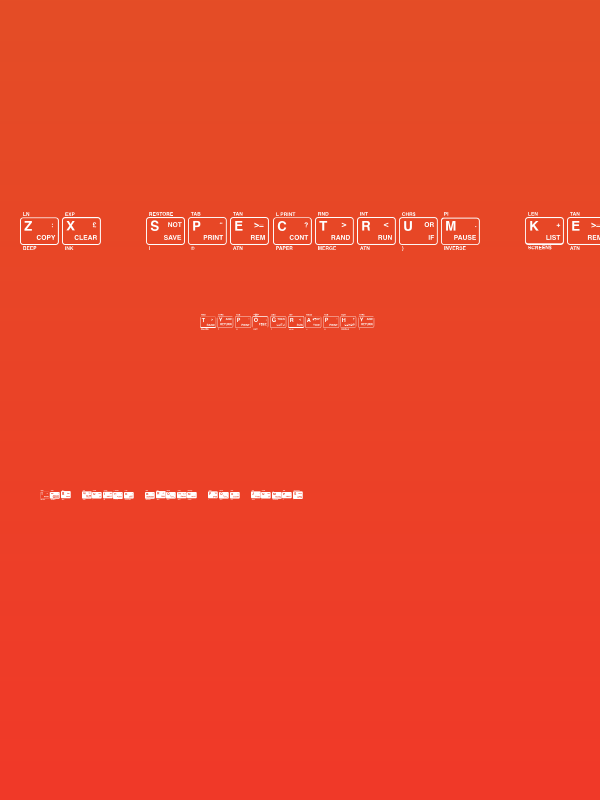 ZX-Spectrum Keyboard Solid Poster