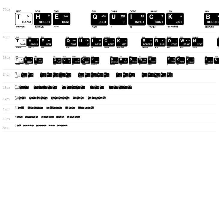 ZX-Spectrum Keyboard Solid Waterfall