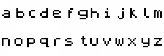 ZX Spectrum Font Litere mici