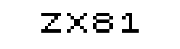 ZX81  Frei Schriftart Herunterladen