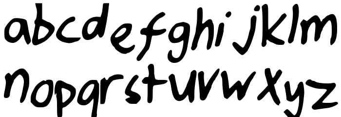 ZXScript Font LOWERCASE