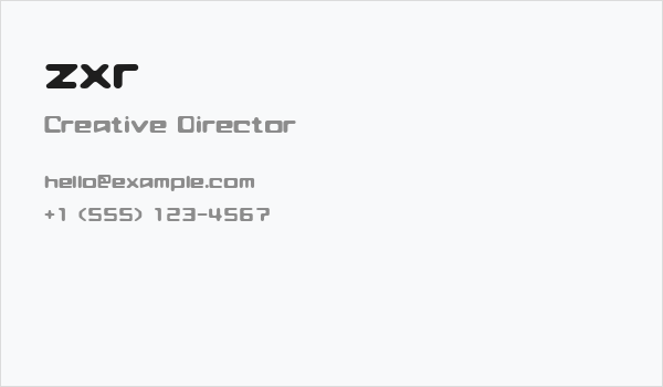 zxr Business Card